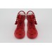 DESQUE piros női magas szárú cipő